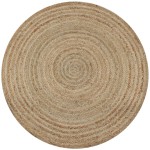 vidaXL Covor din iută împletită, 150 cm, rotund vidaXL Covor din iută împletită, 150 cm, rotund