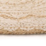 vidaXL Covor din iută împletită cu imprimeu, 150 cm, rotund vidaXL Covor din iută împletită cu imprimeu, 150 cm, rotund