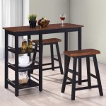 vidaXL Set mobilier de bar, 3 piese, MDF, negru vidaXL Set mobilier de bar, 3 piese, MDF, negru