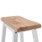 vidaXL Set mobilier de bar, 3 piese, alb, MDF