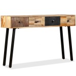 vidaXL Masă consolă Lemn masiv de tec reciclat 120x30x76 cm vidaXL Masă consolă Lemn masiv de tec reciclat 120x30x76 cm