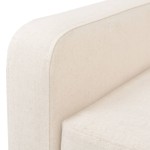 vidaXL Canapea cu 2 locuri, material textil, alb crem