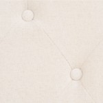 vidaXL Canapea cu 3 locuri, material textil, alb crem