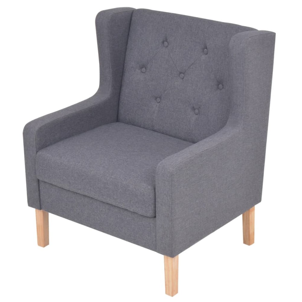 vidaXL Fotoliu, gri, material textil