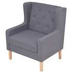 vidaXL Fotoliu, gri, material textil