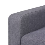vidaXL Canapea cu 2 locuri, material textil, gri