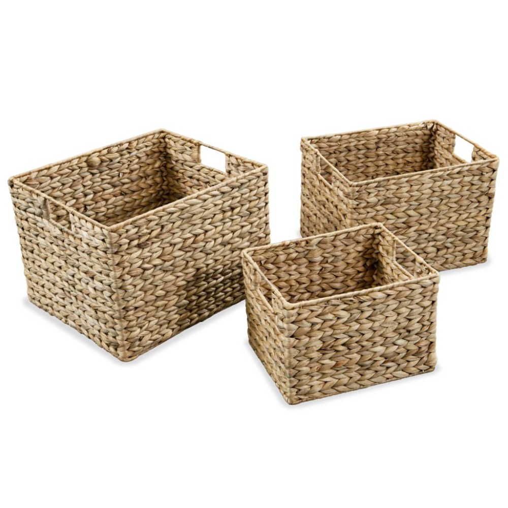 vidaXL Set coșuri de depozitare, 3 buc, zambilă de apă