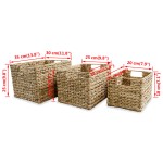 vidaXL Set coșuri de depozitare, 3 buc, zambilă de apă vidaXL Set coșuri de depozitare, 3 buc, zambilă de apă