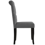 vidaXL Scaune de bucătărie pivotante, 4 buc., gri închis, textil vidaXL Scaune de bucătărie pivotante, 4 buc., gri închis, textil