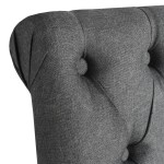 vidaXL Scaune de bucătărie pivotante, 4 buc., gri închis, textil vidaXL Scaune de bucătărie pivotante, 4 buc., gri închis, textil