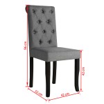 vidaXL Scaune de bucătărie pivotante, 4 buc., gri închis, textil vidaXL Scaune de bucătărie pivotante, 4 buc., gri închis, textil