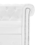 vidaXL Canapea Chesterfield în formă de L, piele artificială, alb vidaXL Canapea Chesterfield în formă de L, piele artificială, alb