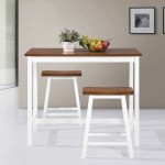 vidaXL Set mobilier tip bar, masă și scaune, 3 piese, lemn masiv vidaXL Set mobilier tip bar, masă și scaune, 3 piese, lemn masiv