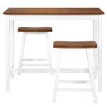 vidaXL Set mobilier tip bar, masă și scaune, 3 piese, lemn masiv vidaXL Set mobilier tip bar, masă și scaune, 3 piese, lemn masiv