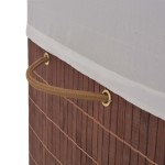 vidaXL Coș de rufe din bambus, dreptunghiular, maro vidaXL Coș de rufe din bambus, dreptunghiular, maro