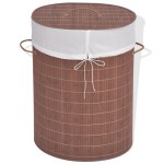 vidaXL Coș de rufe din bambus, oval, maro vidaXL Coș de rufe din bambus, oval, maro