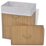 vidaXL Coș de rufe din Bambus Dreptunghiular, Natural vidaXL Coș de rufe din Bambus Dreptunghiular, Natural