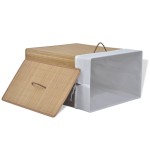 vidaXL Coș de rufe din Bambus Dreptunghiular, Natural vidaXL Coș de rufe din Bambus Dreptunghiular, Natural