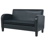 vidaXL Canapea cu 2 locuri Piele artificială Negru vidaXL Canapea cu 2 locuri Piele artificială Negru