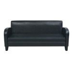 vidaXL Canapea cu 3 locuri, negru, piele artificială vidaXL Canapea cu 3 locuri, negru, piele artificială