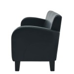 vidaXL Canapea cu 3 locuri, negru, piele artificială vidaXL Canapea cu 3 locuri, negru, piele artificială