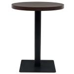vidaXL Masă bistro, MDF și oțel, rotundă, 60x75 cm, Cenușiu închis vidaXL Masă bistro, MDF și oțel, rotundă, 60x75 cm, Cenușiu închis