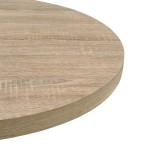 vidaXL Masă bistro, MDF și oțel, rotundă, 60x75 cm, culoare stejar vidaXL Masă bistro, MDF și oțel, rotundă, 60x75 cm, culoare stejar