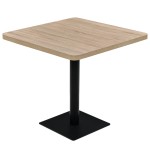 vidaXL Masă bistro, MDF și oțel, pătrată, 80x80x75 cm, culoare stejar vidaXL Masă bistro, MDF și oțel, pătrată, 80x80x75 cm, culoare stejar