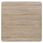 vidaXL Masă bistro, MDF și oțel, pătrată, 80x80x75 cm, culoare stejar vidaXL Masă bistro, MDF și oțel, pătrată, 80x80x75 cm, culoare stejar