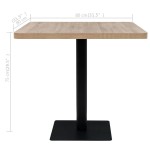 vidaXL Masă bistro, MDF și oțel, pătrată, 80x80x75 cm, culoare stejar vidaXL Masă bistro, MDF și oțel, pătrată, 80x80x75 cm, culoare stejar