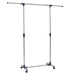 vidaXL Cuier haine reglabil, argintiu, 165x44x150 cm, oțel inoxidabil vidaXL Cuier haine reglabil, argintiu, 165x44x150 cm, oțel inoxidabil