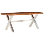 vidaXL Masa de bucătărie, 180x90x76 cm, lemn masiv vidaXL Masa de bucătărie, 180x90x76 cm, lemn masiv