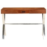 vidaXL Birou, lemn masiv de acacia cu finisaj tip miere, 110x50x76 cm