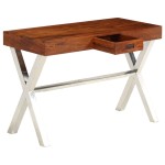 vidaXL Birou, lemn masiv de acacia cu finisaj tip miere, 110x50x76 cm