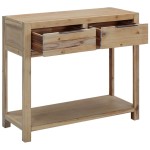 vidaXL Masă consolă, 82x33x73 cm, lemn masiv de acacia vidaXL Masă consolă, 82x33x73 cm, lemn masiv de acacia