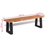 vidaXL Bancă din lemn masiv de acacia, 160 cm