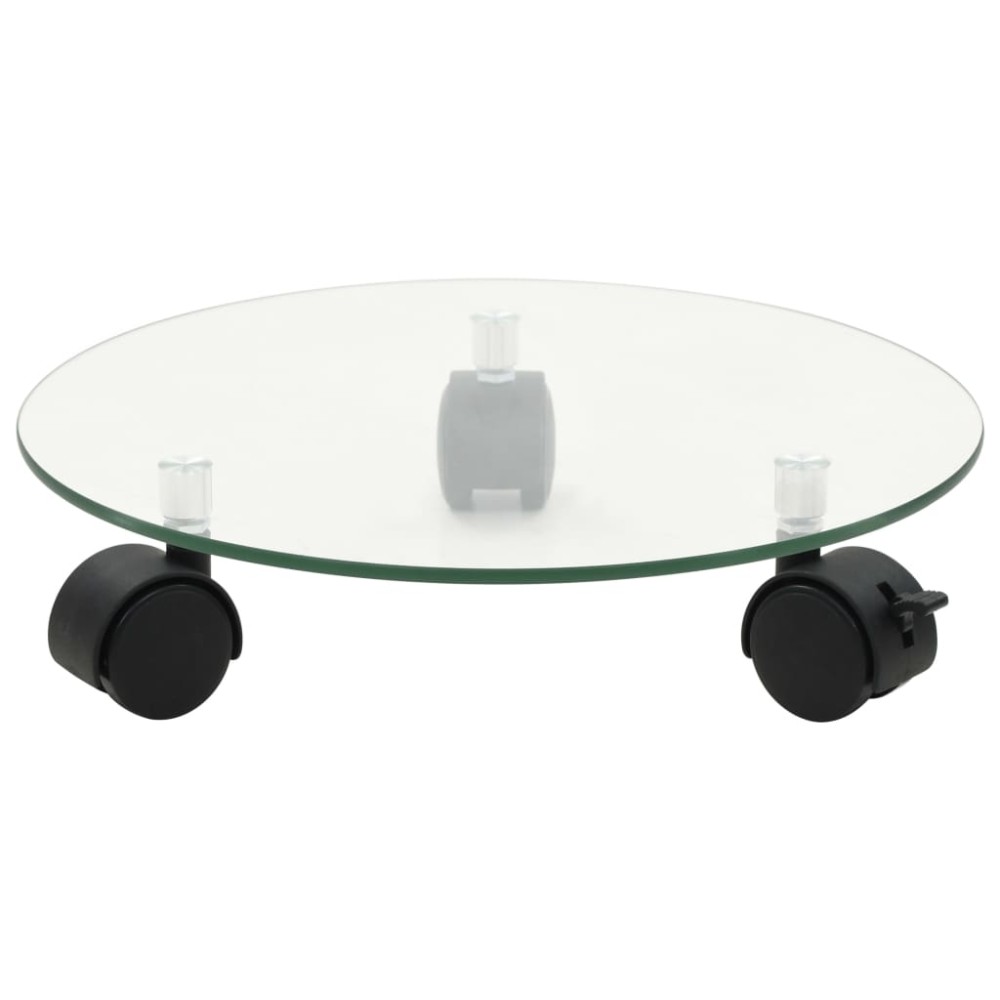vidaXL Suport cu role pentru plante, 2 buc., 28 cm, sticlă, rotund