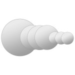 vidaXL Set oglindă de perete, 7 piese, sticlă, rotundă