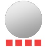 vidaXL Set oglindă de perete, 7 piese, sticlă, rotundă