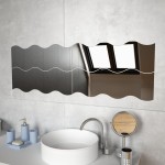 vidaXL Oglinzi de perete, 4 buc., 60 x 18,5 cm, sticlă ondulată vidaXL Oglinzi de perete, 4 buc., 60 x 18,5 cm, sticlă ondulată