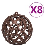 vidaXL Set globuri de Crăciun 100 buc. 3/4/6 cm, maro/bronz/auriu vidaXL Set globuri de Crăciun 100 buc. 3/4/6 cm, maro/bronz/auriu