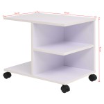 vidaXL Raft rulant, 50 x 35 x 42 cm, alb vidaXL Raft rulant, 50 x 35 x 42 cm, alb