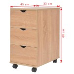 vidaXL Unitate cu sertar, stejar, 33x45x60 cm vidaXL Unitate cu sertar, stejar, 33x45x60 cm