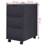 vidaXL Dulap cu sertare, 33 x 45 x 60 cm, negru