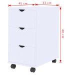 vidaXL Dulap cu sertare, 33 x 45 x 60 cm, alb