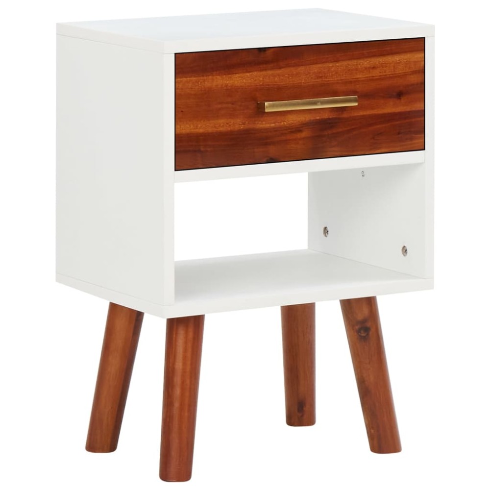 vidaXL Noptiere, 2 buc., 40x30x57 cm, lemn masiv de acacia