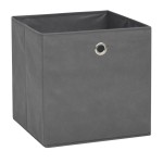 vidaXL Cutii de depozitare, 10 buc, material nețesut, 32x32x32 cm, Gri vidaXL Cutii de depozitare, 10 buc, material nețesut, 32x32x32 cm, Gri