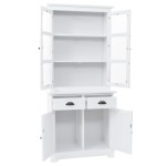 vidaXL Dulap galez cu 4 uși, 80x40x180 cm, MDF și lemn de pin