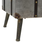 vidaXL Masă de cafea, MDF și aluminiu, 102x51x47,5 cm
