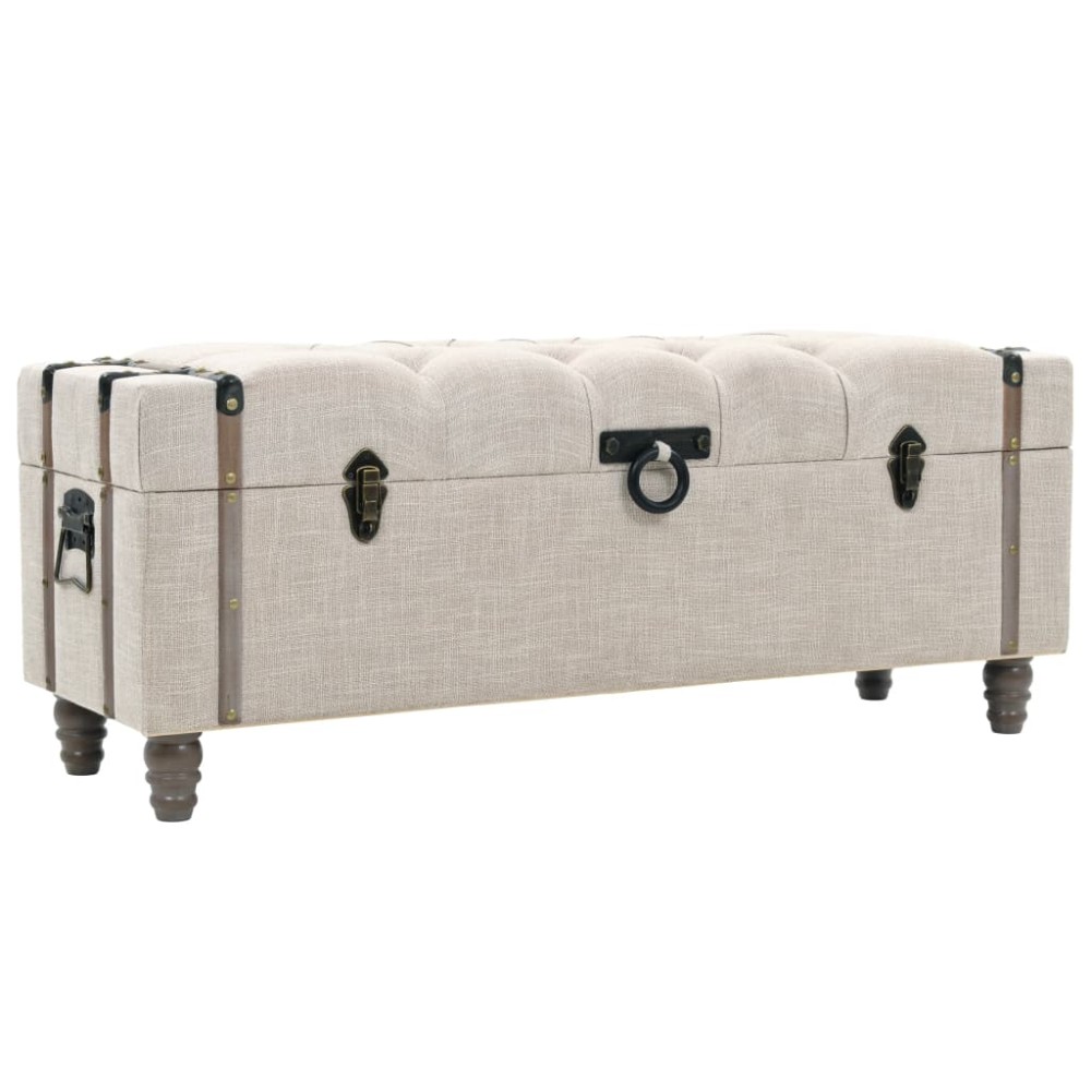 vidaXL Set bancă depozitare 3 buc, lemn masiv și oțel, 112x37x45 cm